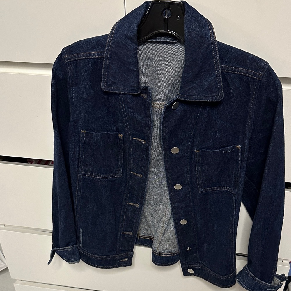 Prada Blue Denim Jacket with shadow print